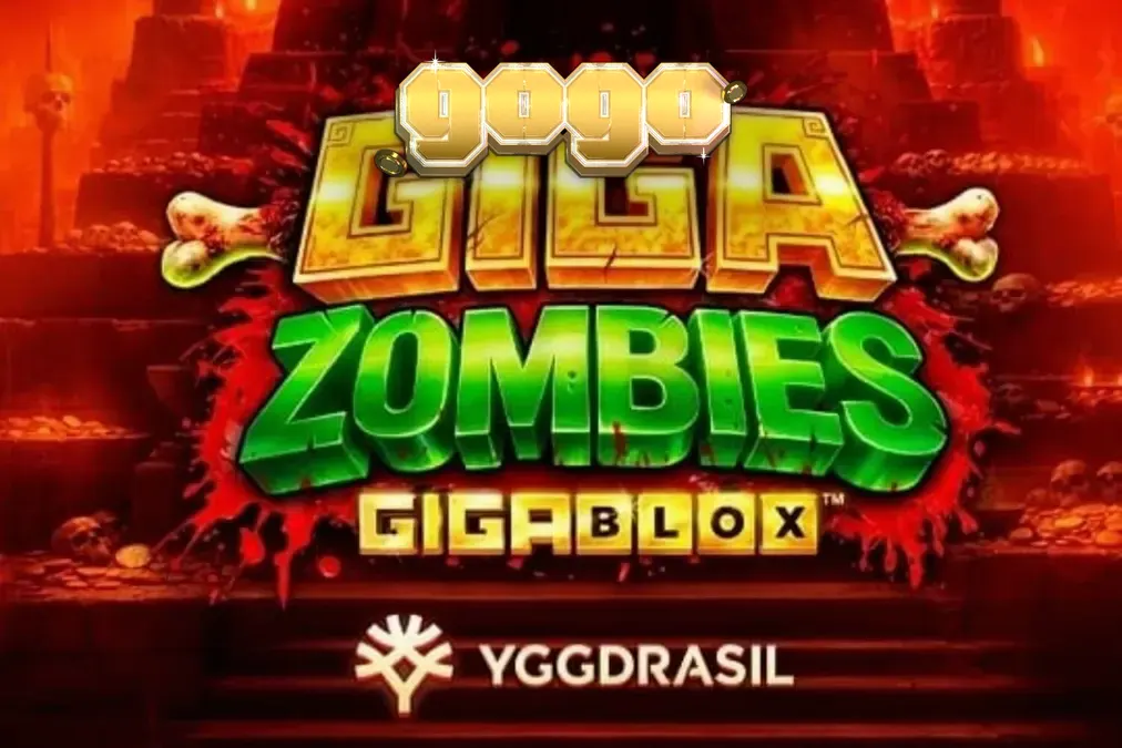 Tampilan visual slot Giga Zombies dengan latar belakang kuil kuno dan karakter koboi wanita.